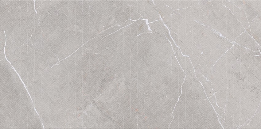 Keramička pločica ASSIER GREY INSERTO GLOSSY 29,8x60 – sjajna siva dekor pločica s 3D efektom, idealna za moderne kupaonice i kuhinje.