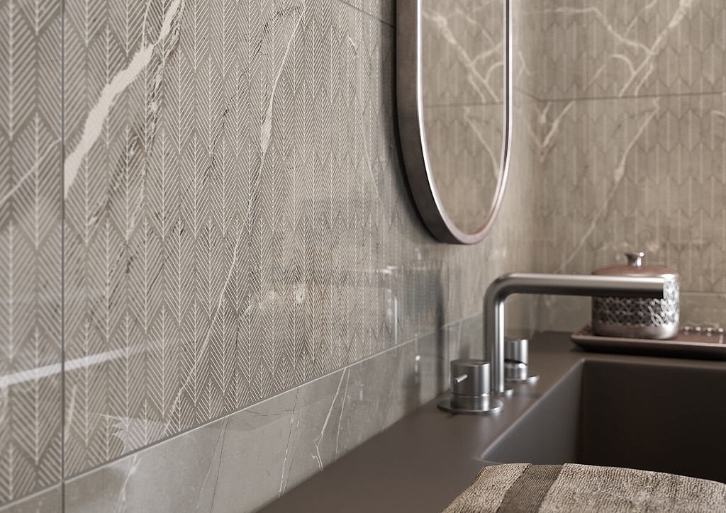 ASSIER GREY INSERTO GLOSSY 29,8X60 - Image 2